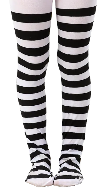 Hovedbilde STOCKINGS STRIPED BLACK/WHITE